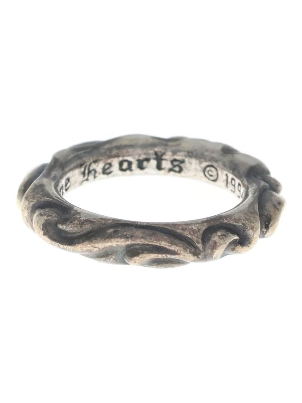 Chrome Hearts Scrl Band Scroll Ring Silver